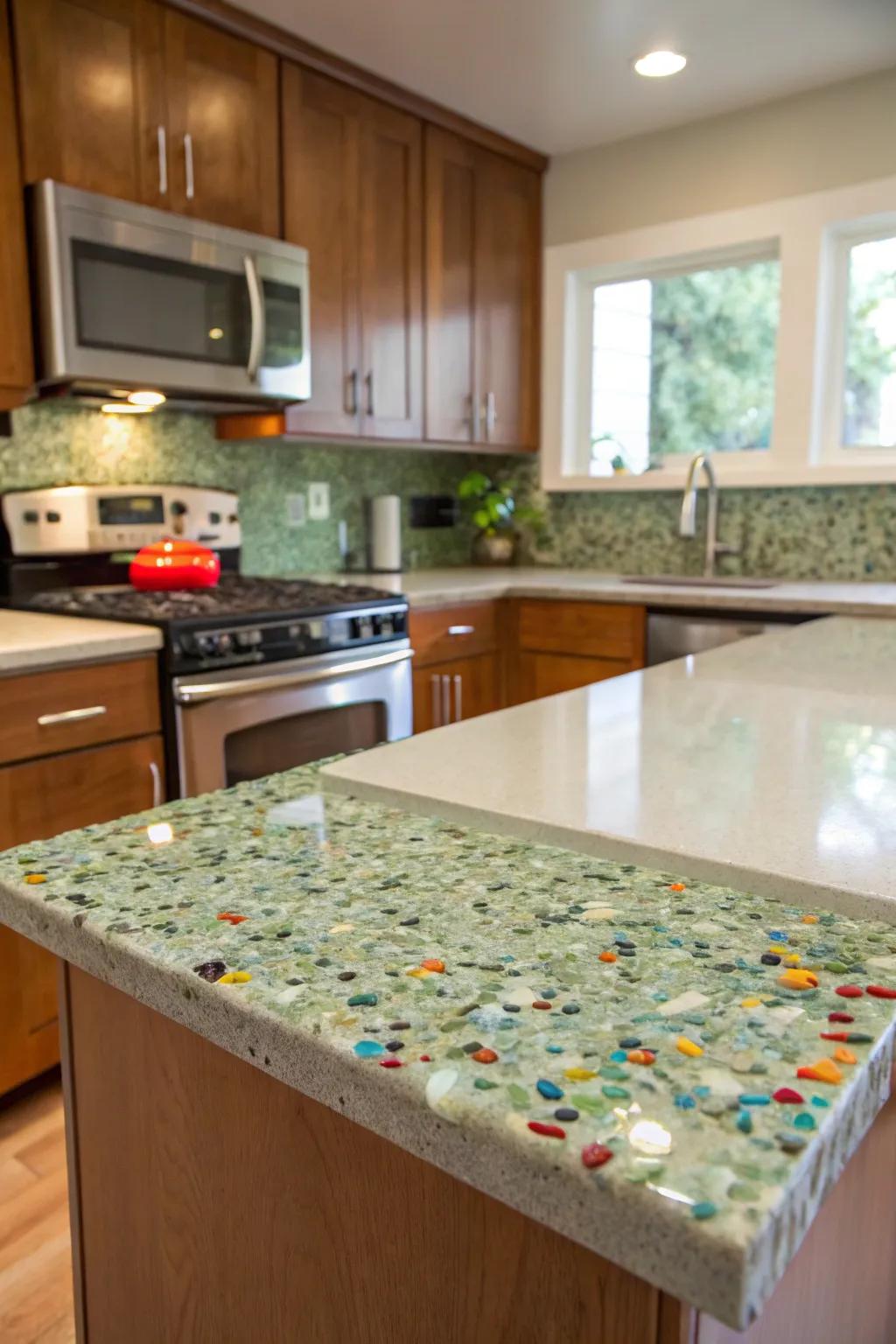 Environmentally conscious squares merge sustainability with design.