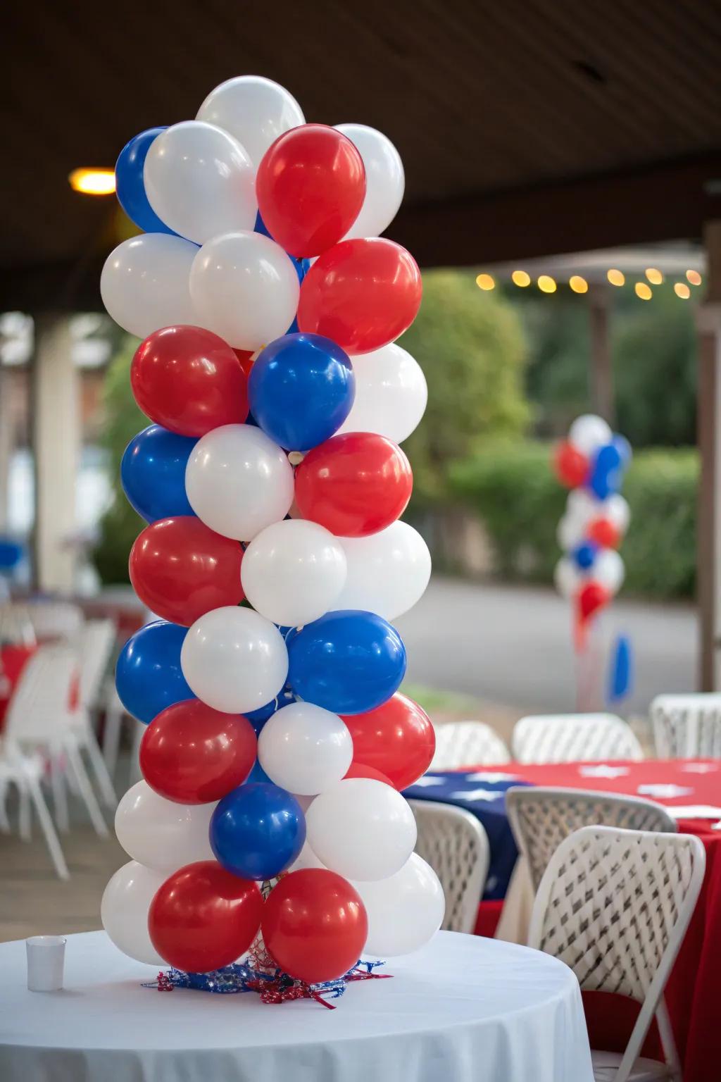 A playful inflated display adding a festive vibe.