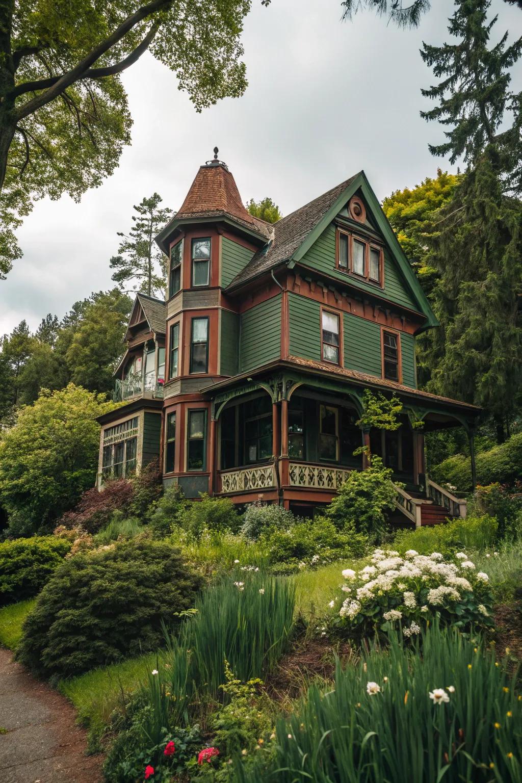 Natural colors harmonize Victorian homes with their natural surroundings.
