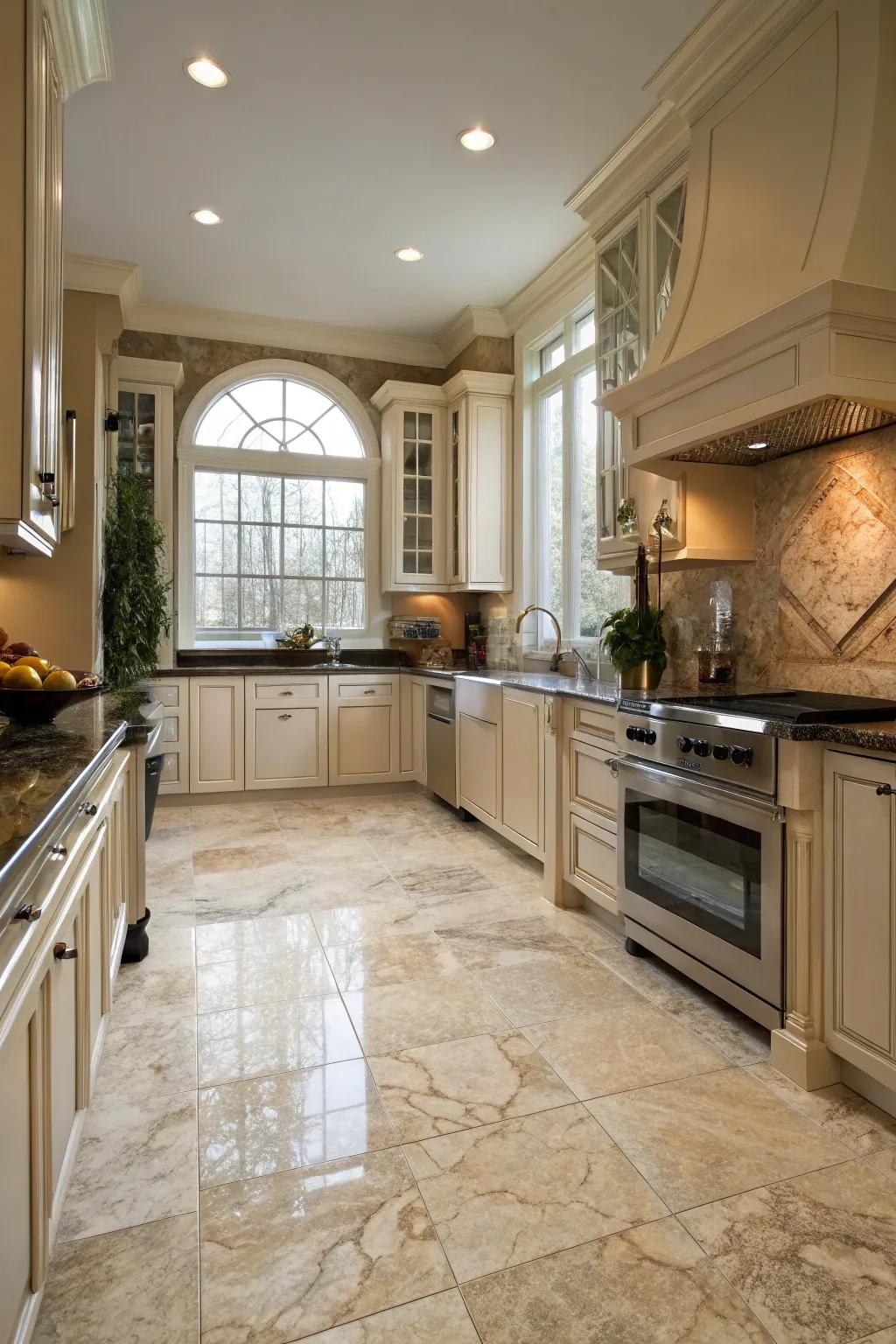 Acquire stone's opulent appearance through practical vinyl.