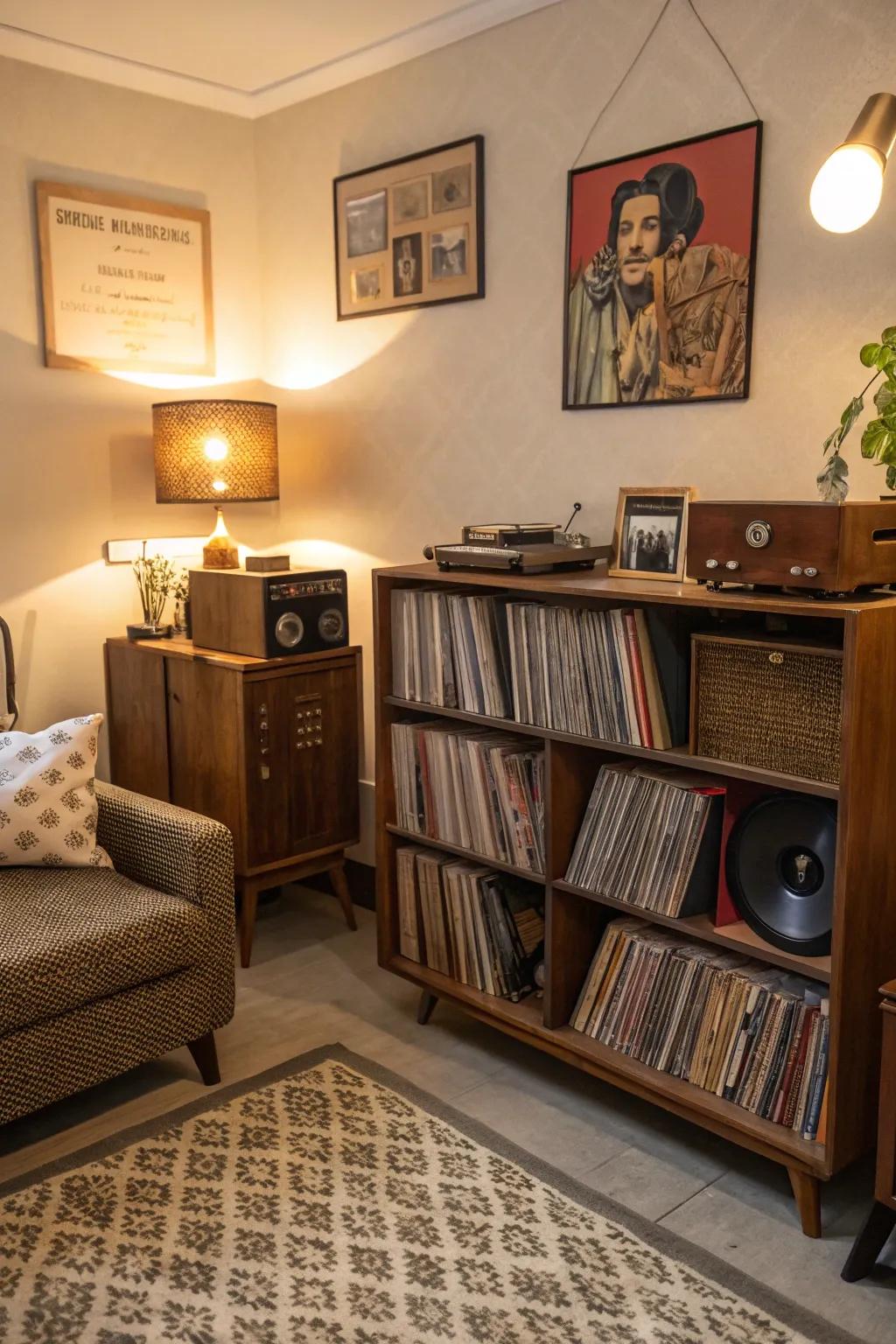 Elevate your retro-themed spaces with timeless vinyl records.