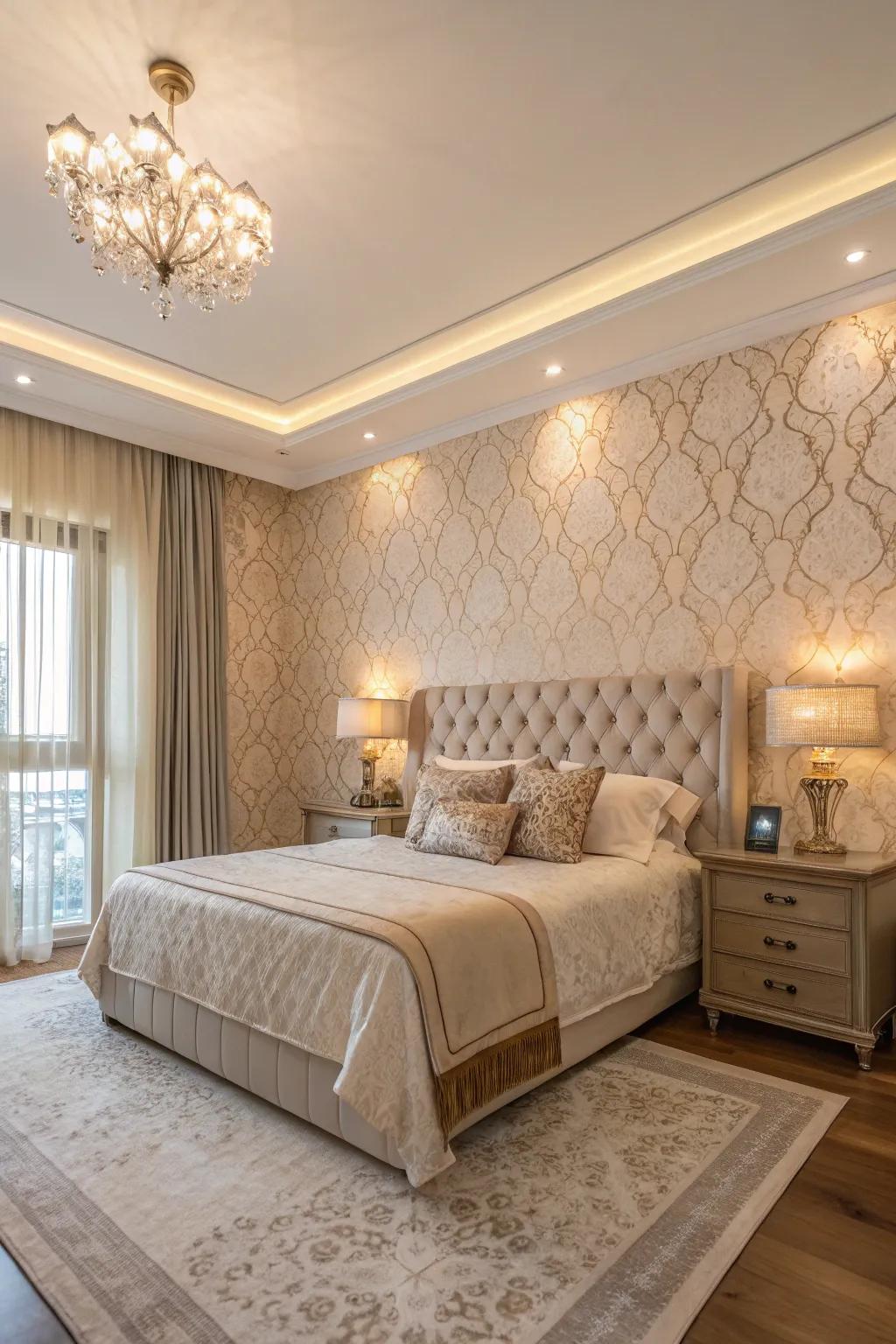 Textured wall finishes enhance spaces with an air of subtle sophistication.