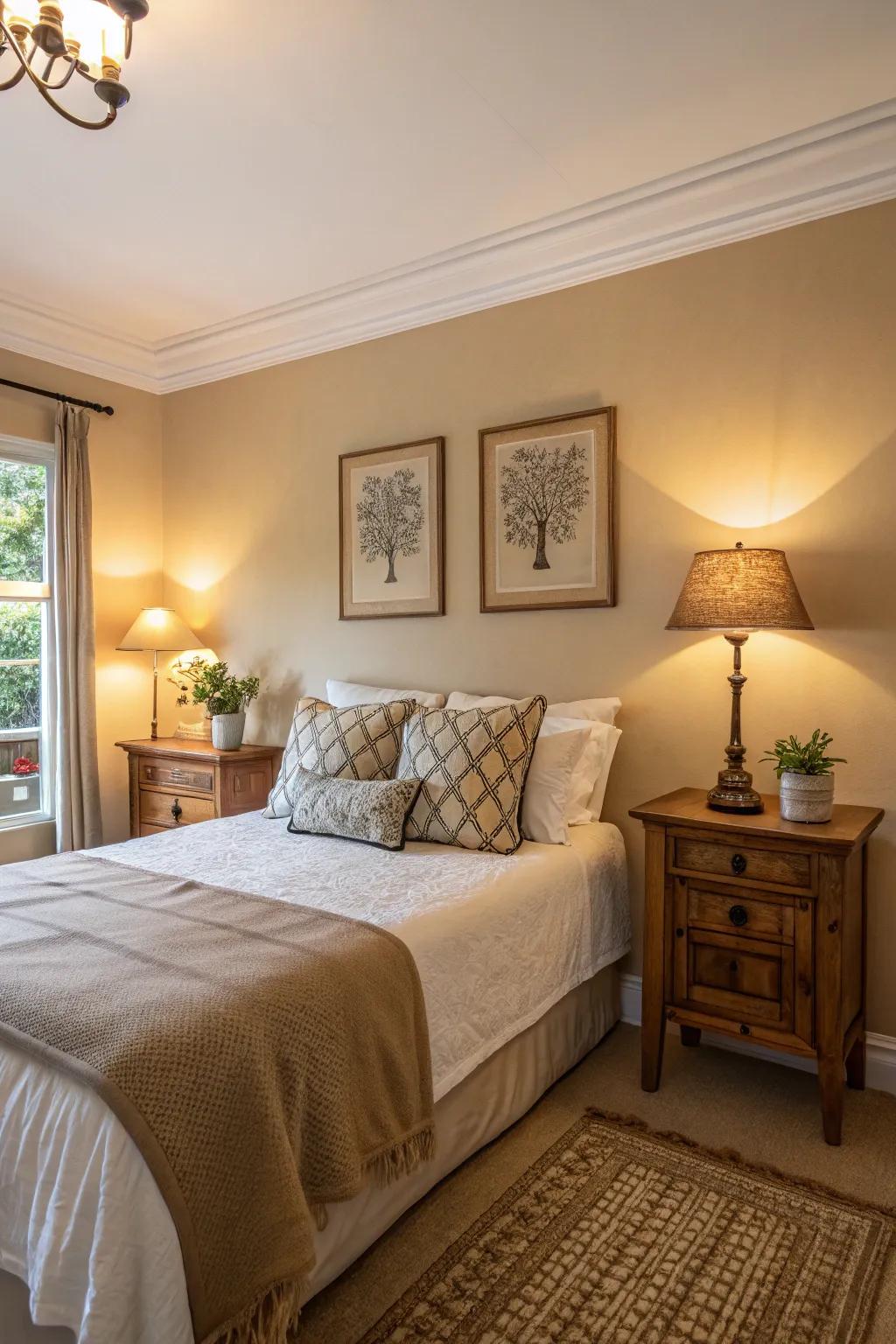 Neutrals provide a serene and sophisticated backdrop.