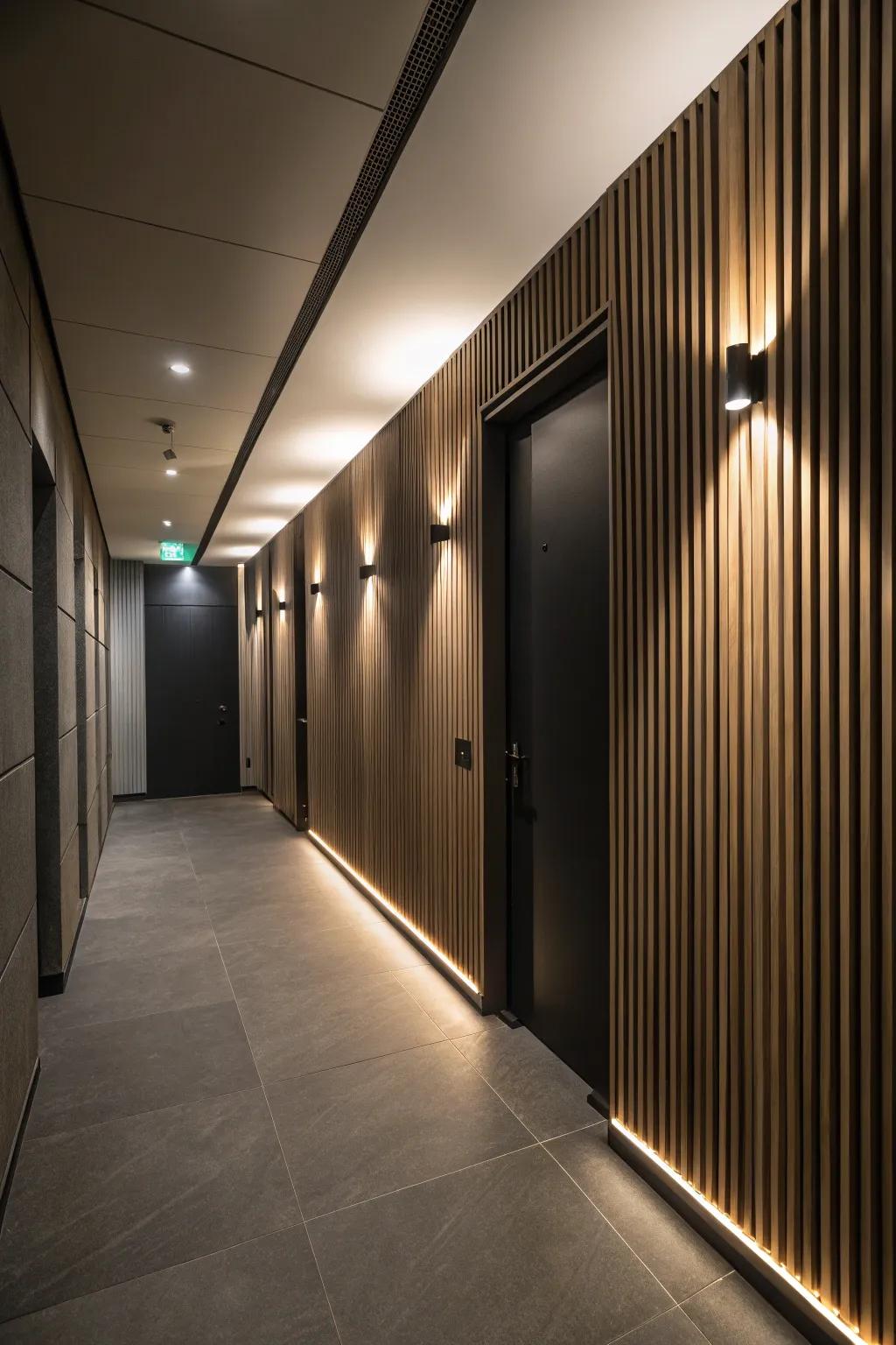 Conjure height via upward slats.