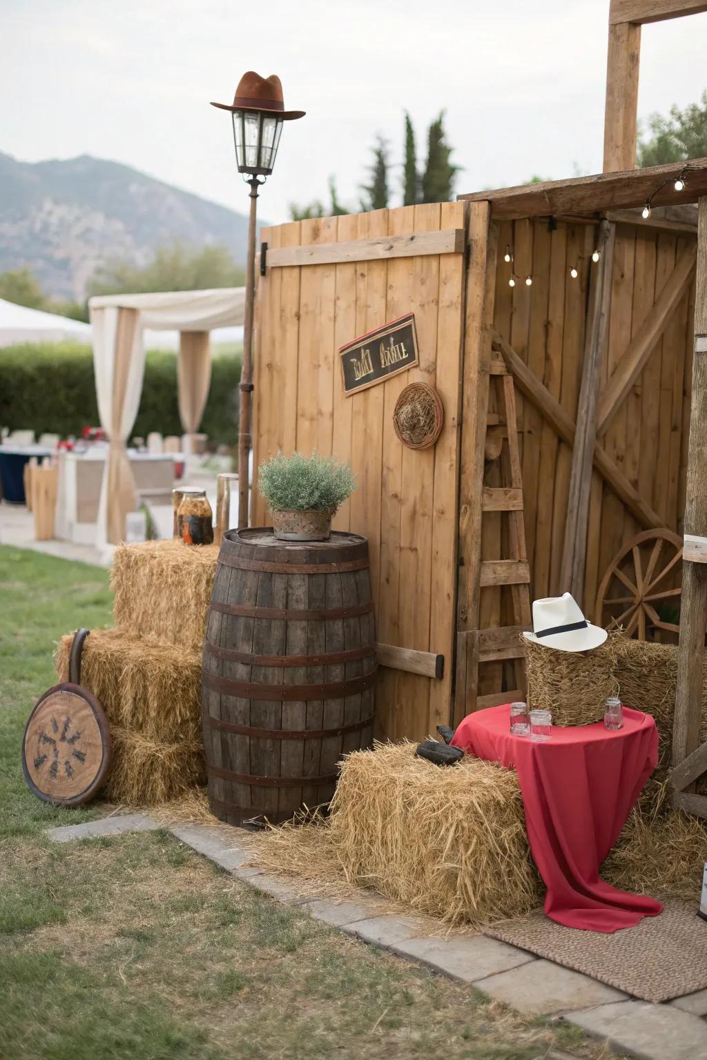 A country scene station captures unique memories.