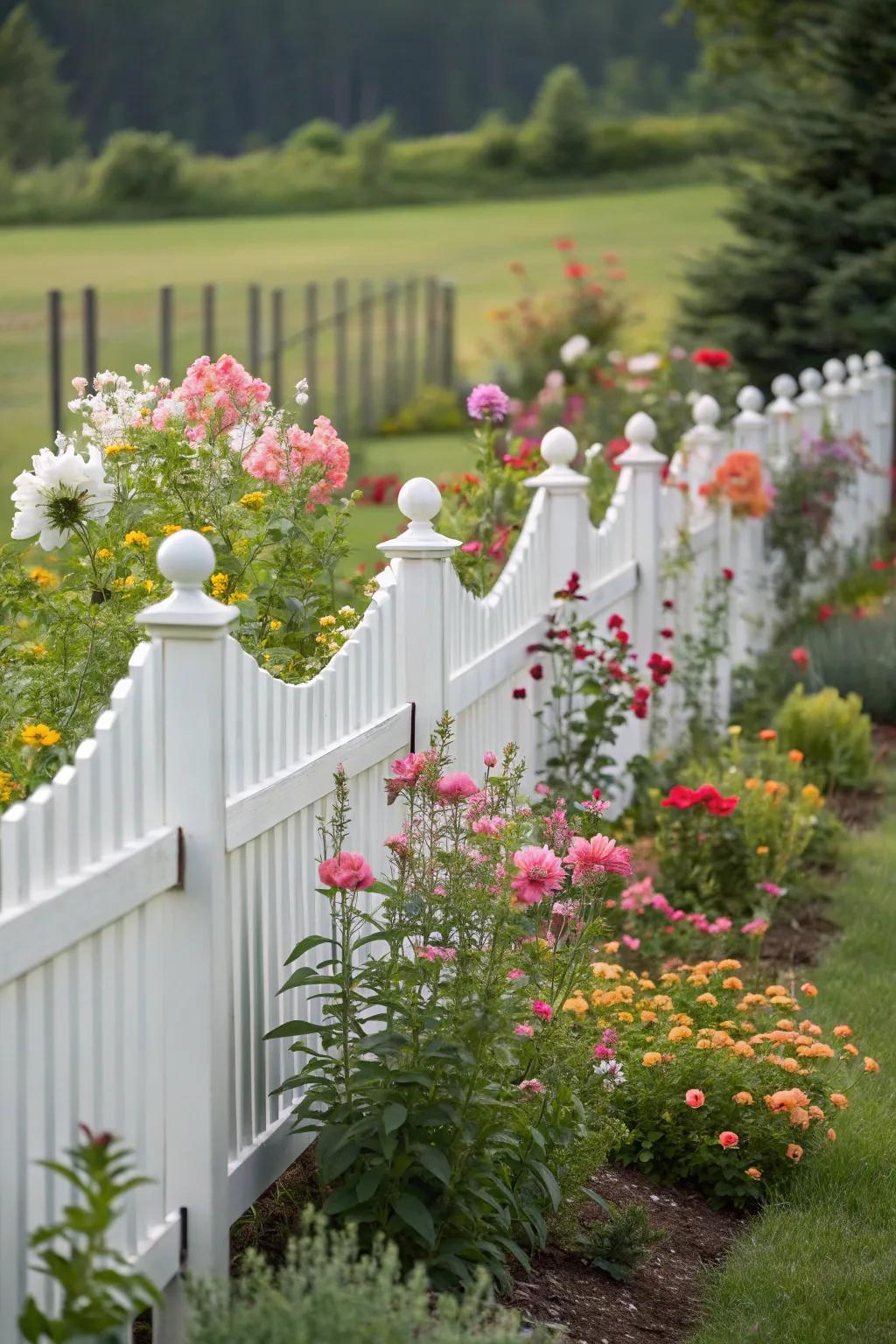 Wavy crest fencing adds a playful and elegant touch to any garden.