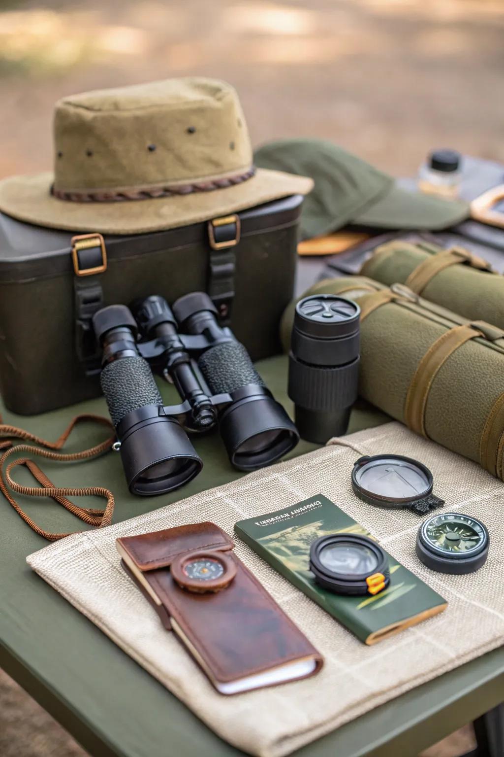 Safari expedition gear readied for the small explorers.