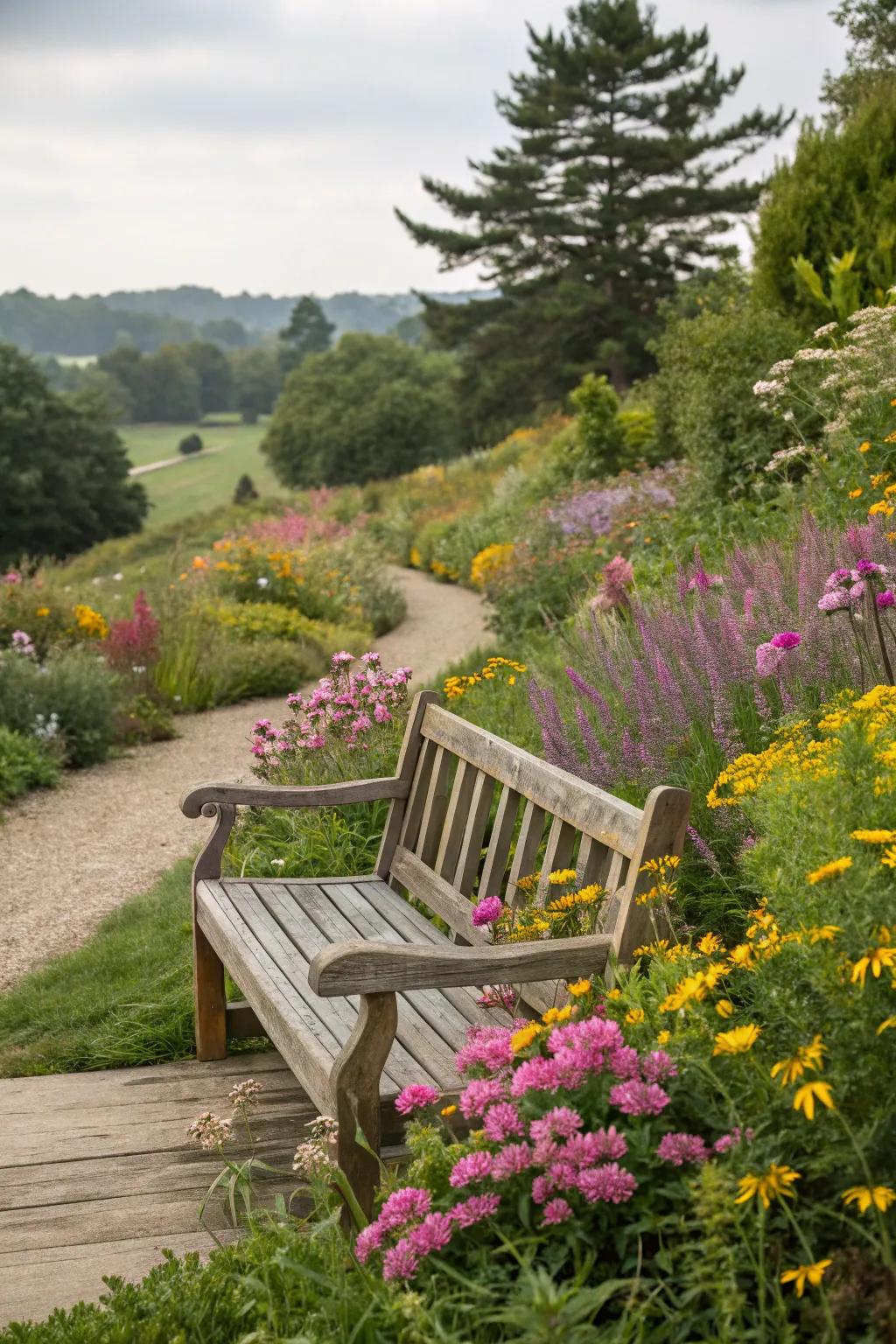 A comfortable seating area surrounded by the beauty of nature.