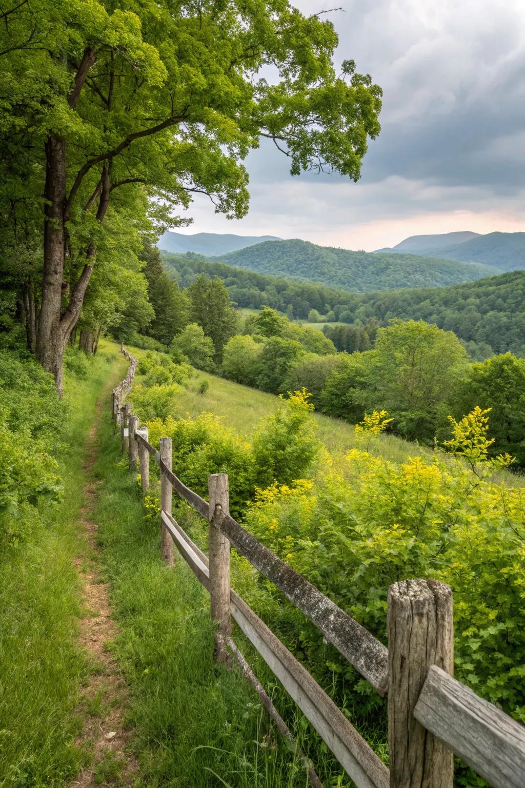 Fences designed to meld with nature foster harmonious outdoor environments.