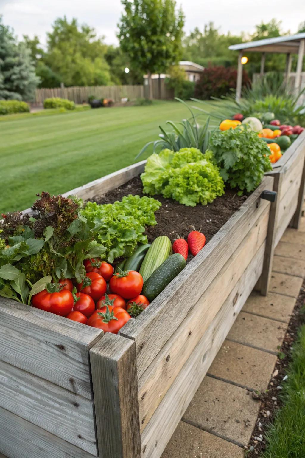 Elevated beds offer comfort and practicality.