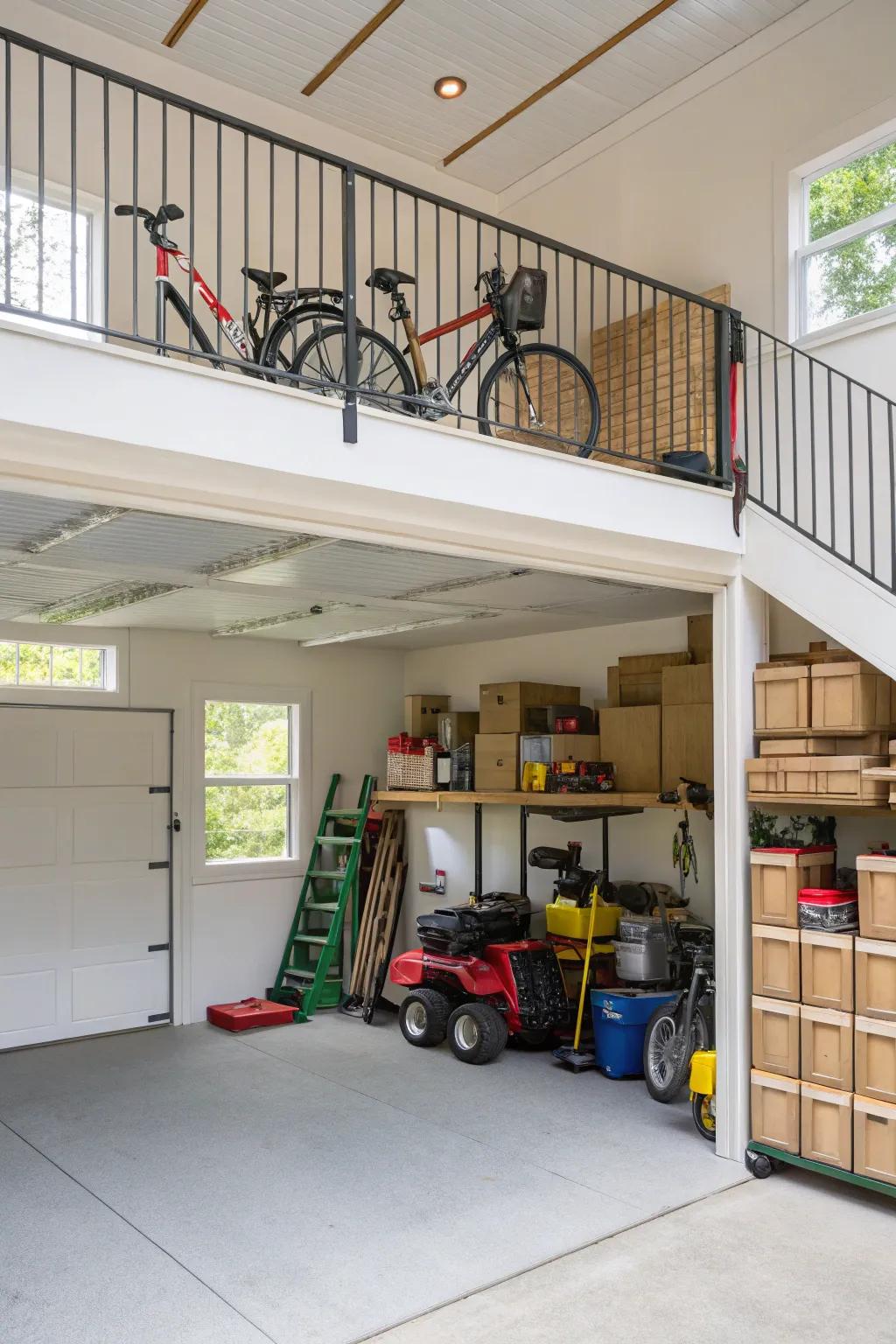 Consider a loft area to store unused items.