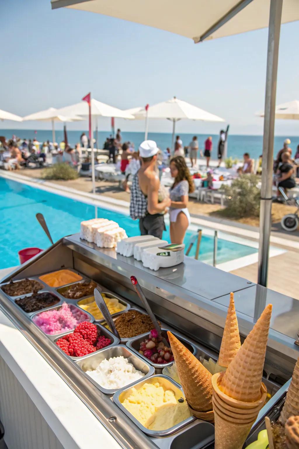 A chilled delights corner is a scrumptious method to refresh your attendees.
