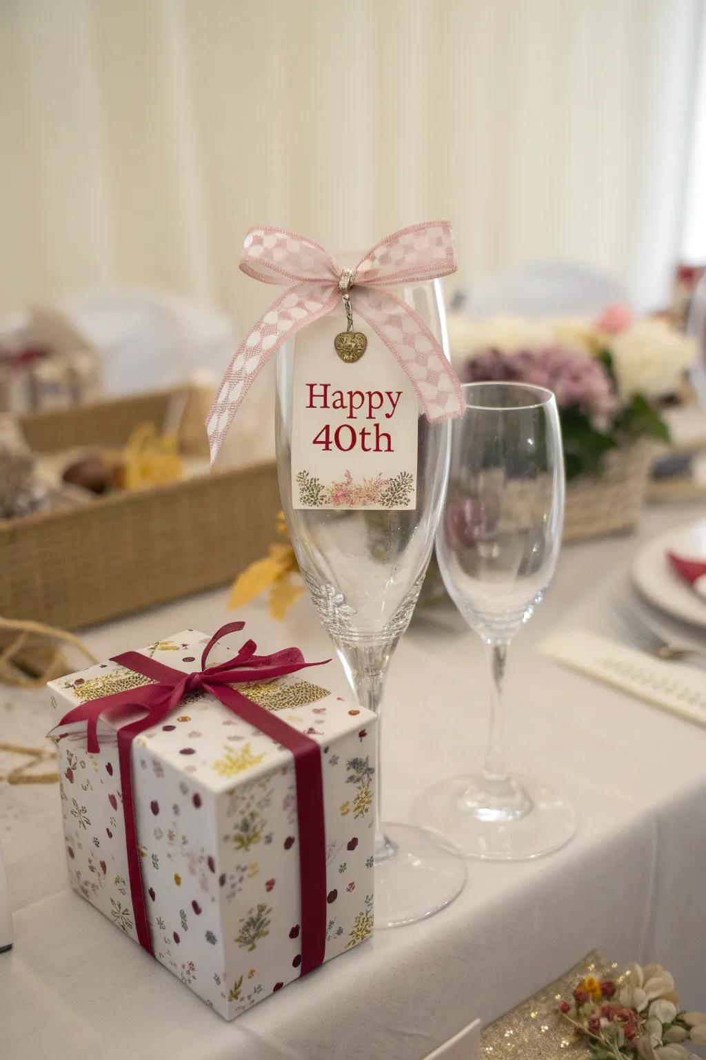 Present your wine glass gift in stunning packaging.