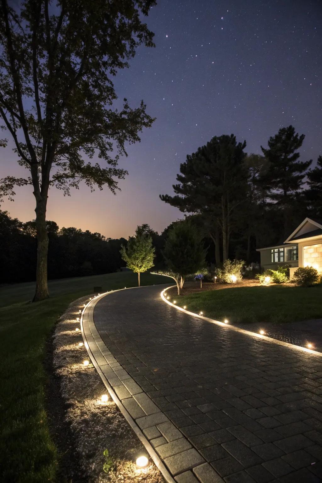 Light up your tar paths for safety and ambiance.
