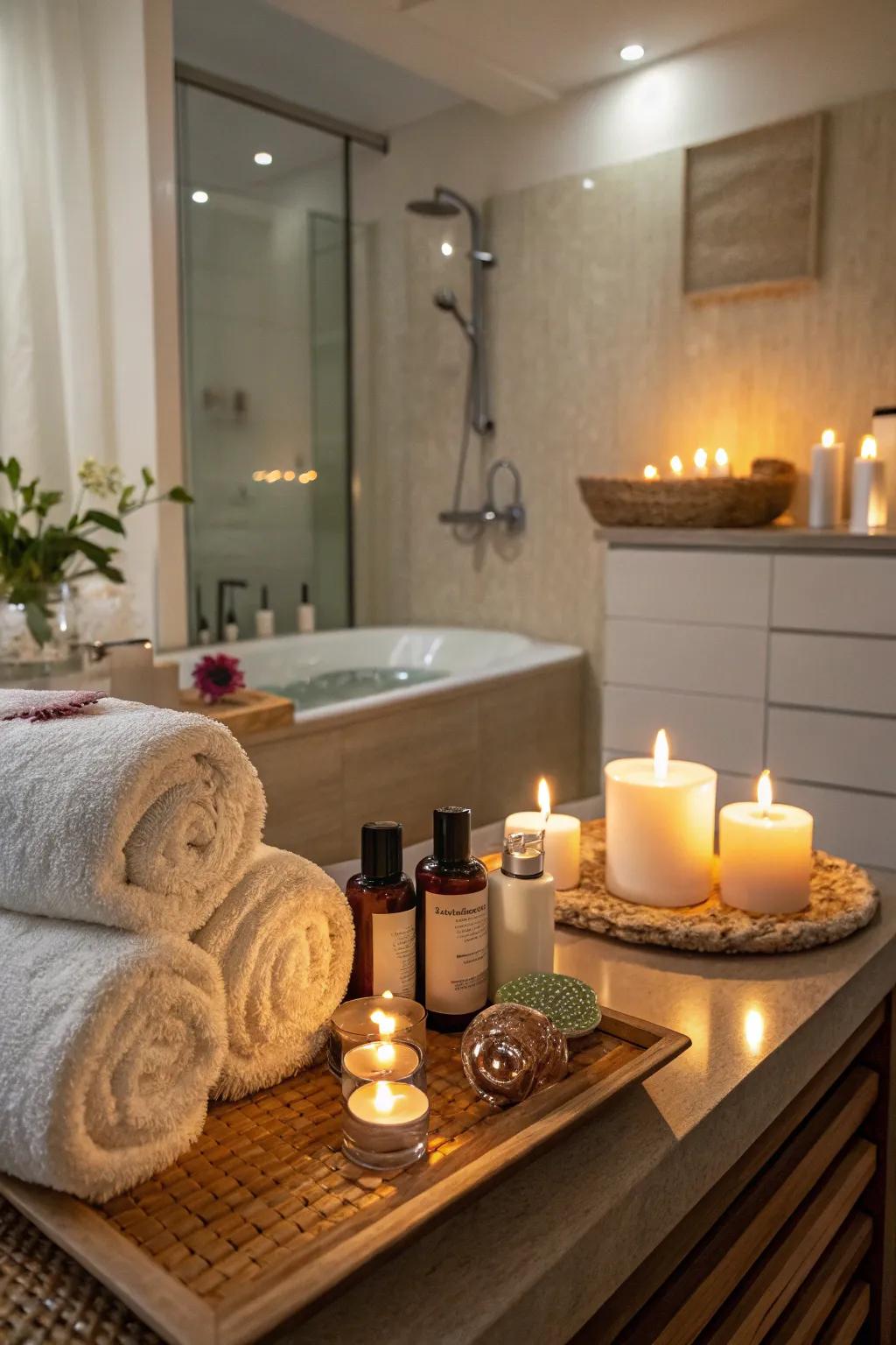 Enjoy a soothing tranquility night at home.