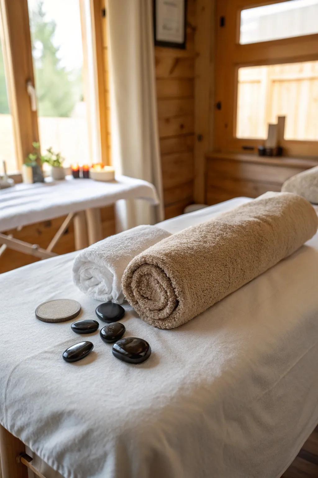 Employ warmth to intensify relaxation during your massage.