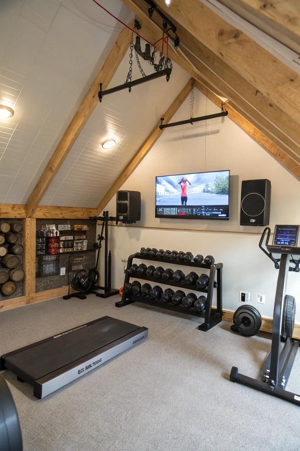 With audio-visual entertainment, your exercises will be more enjoyable.