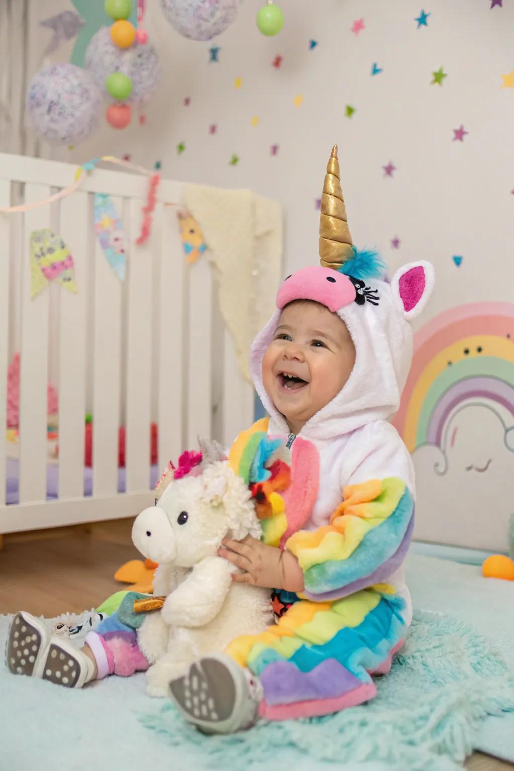 A magical unicorn ready to spread some Halloween magic.