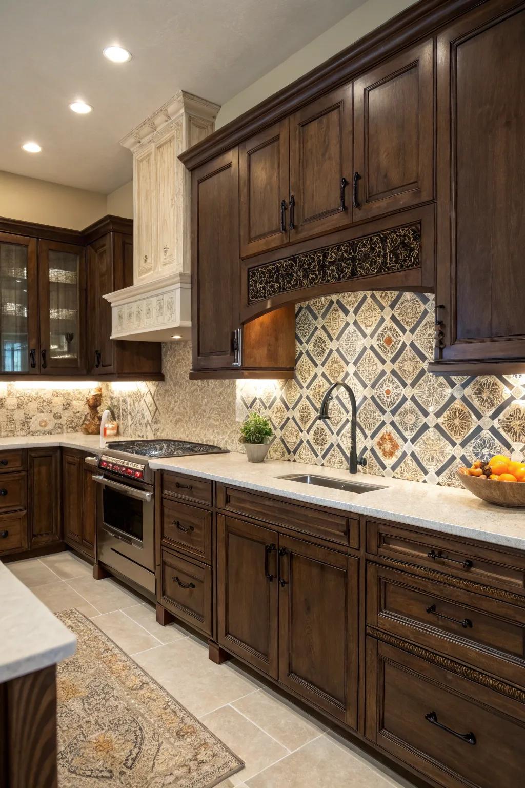 Add exotic flair using Arabian-style tiles.