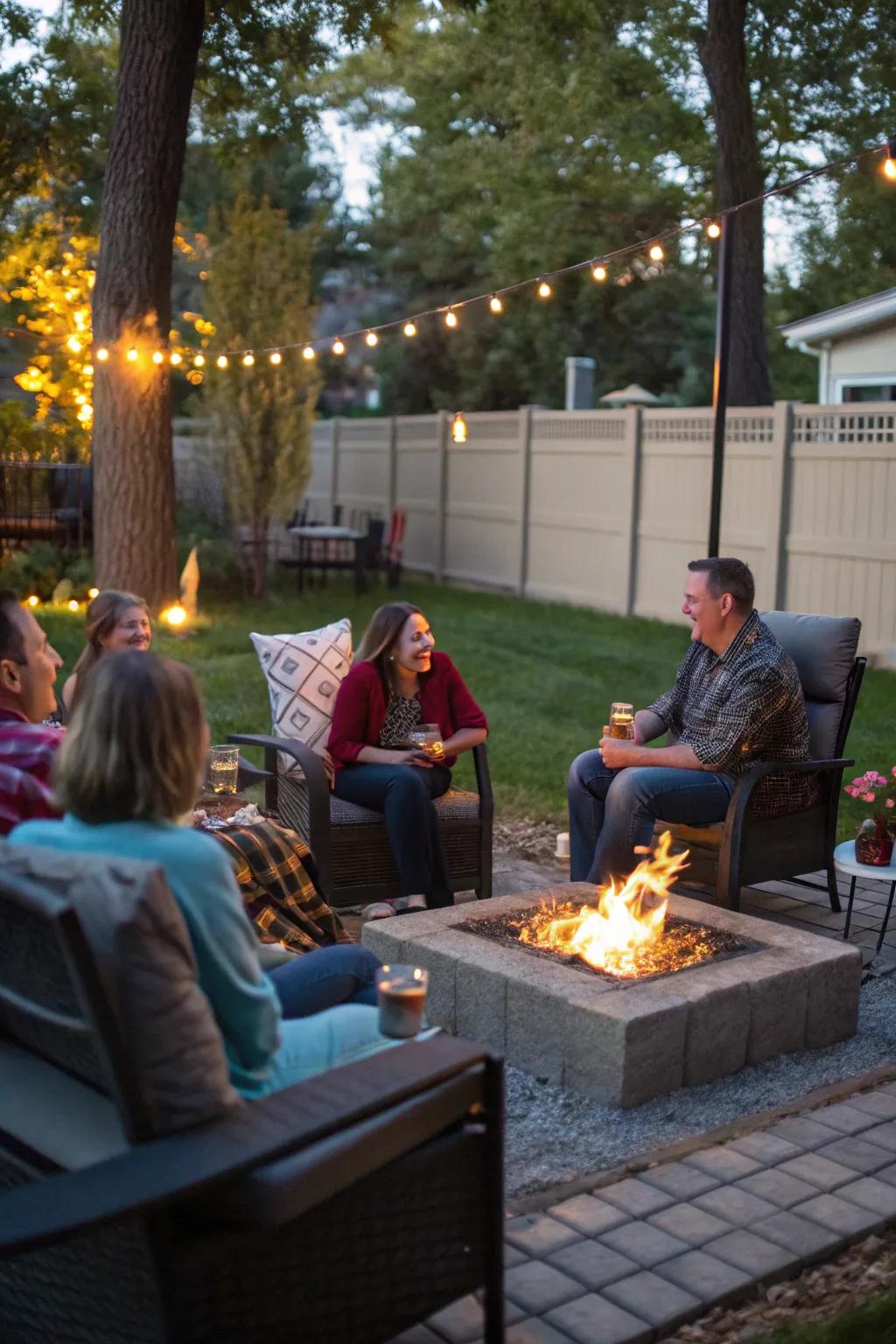 Enjoy backyard camping with family and friends.