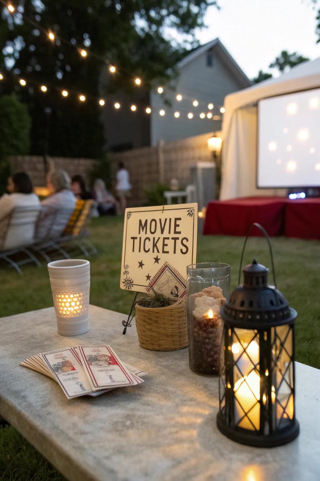 Customized movie tickets provide a nostalgic and unique touch.