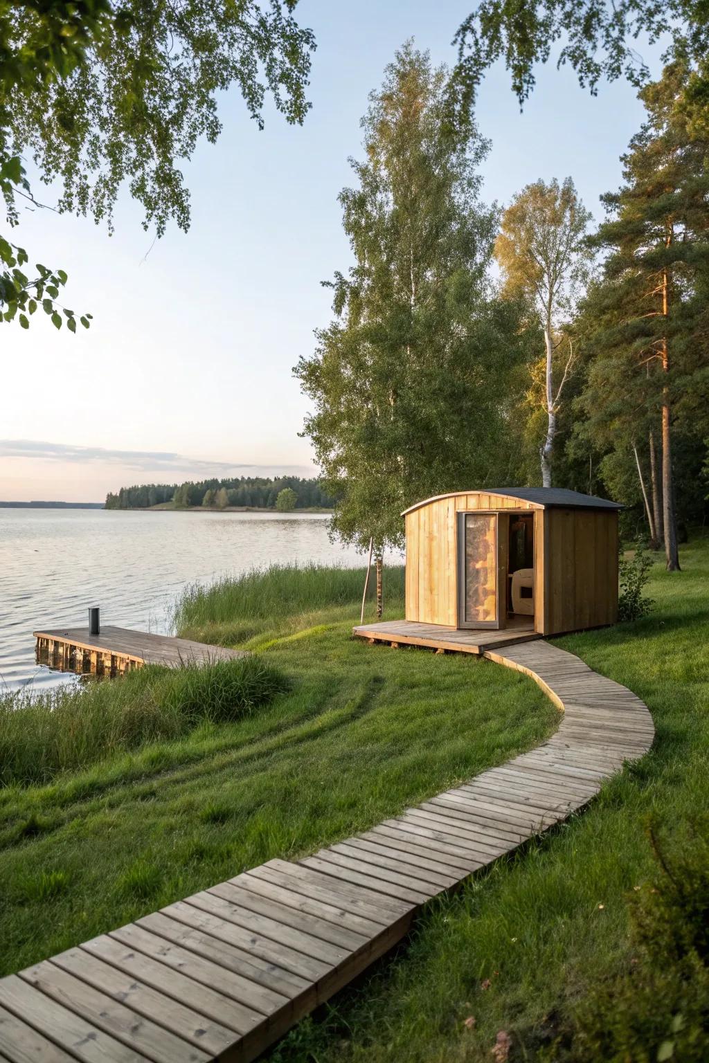 Lakeside unwinding with a spectacular view.