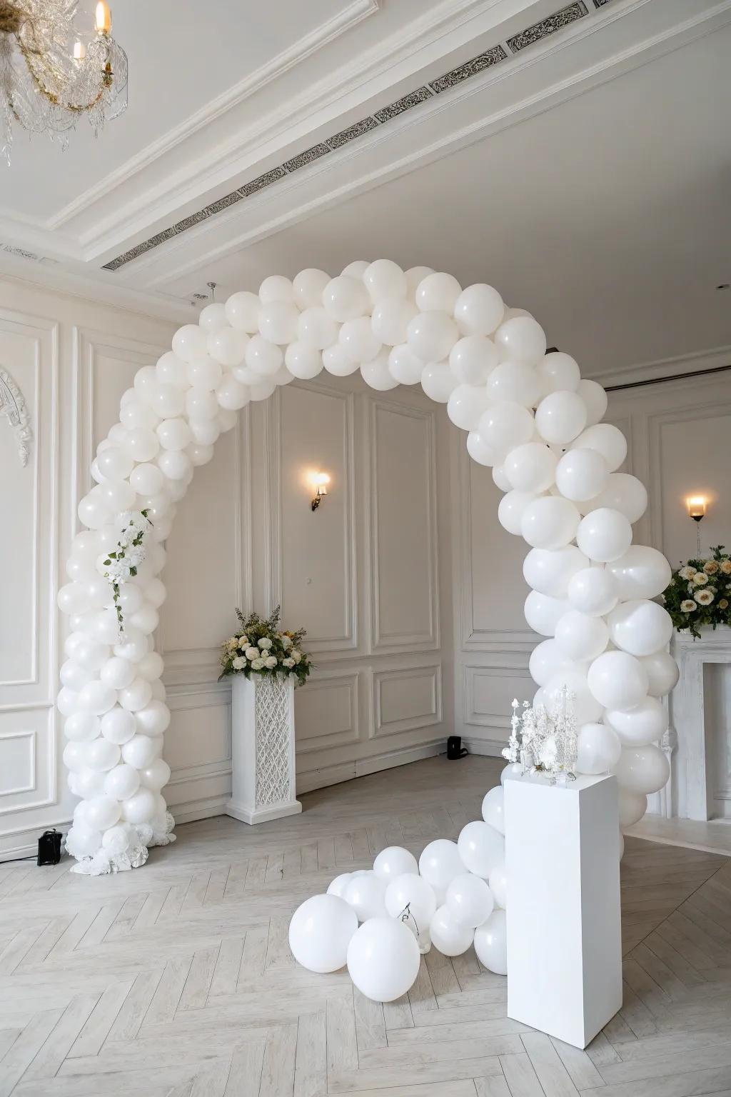 A single color plan offers ageless beauty.