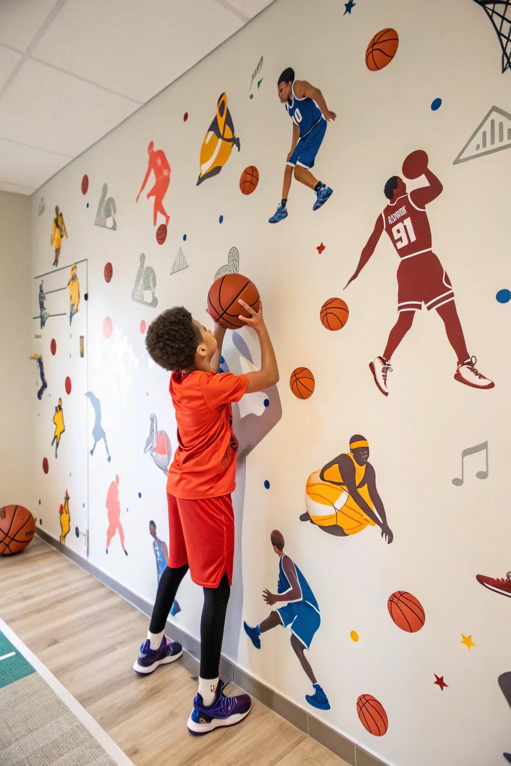 Dynamic graphics inject vitality into the area.