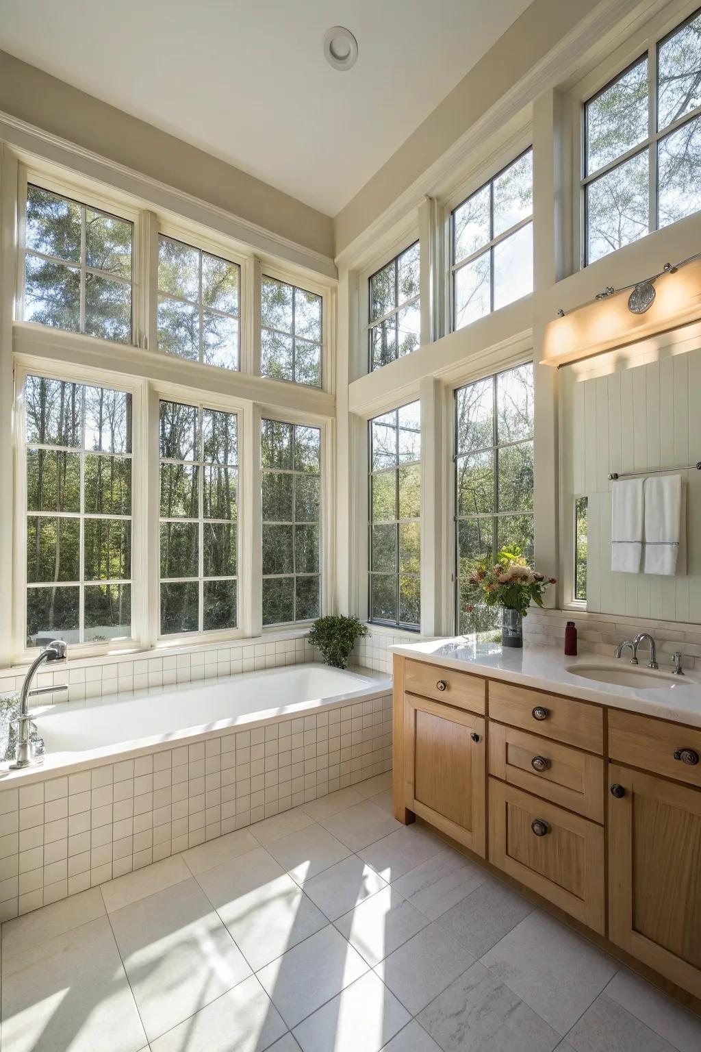 Utilize the splendor of natural light.