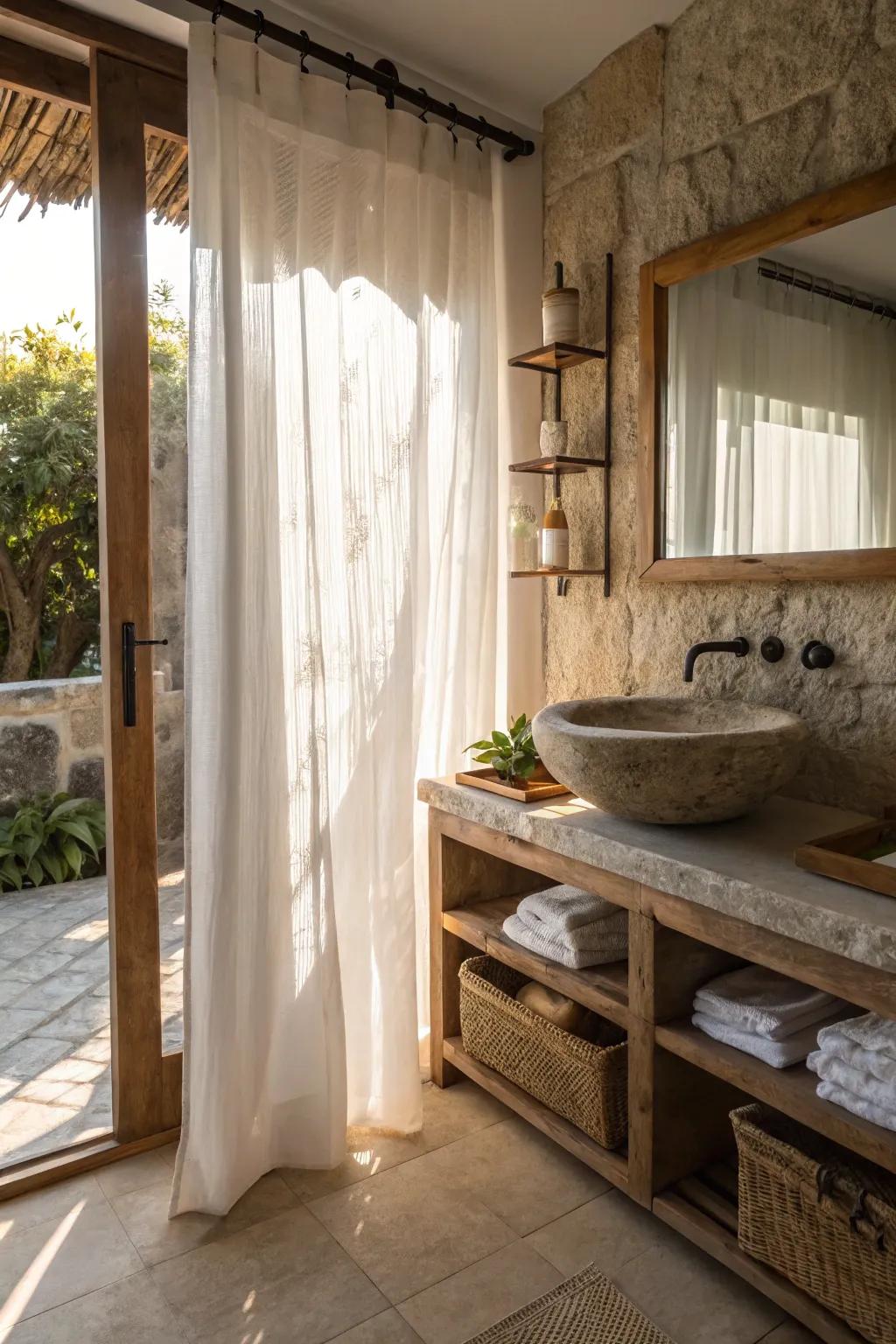 Let there be light: Translucent curtains enhance brightness and space.