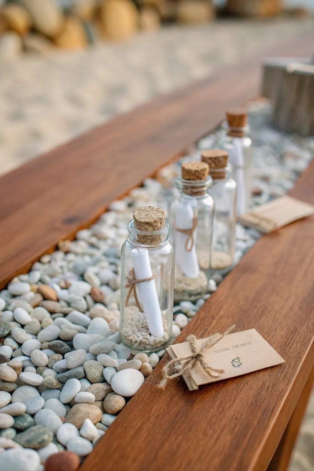 Notes inside a vessel provide a distinctive and personal touch.