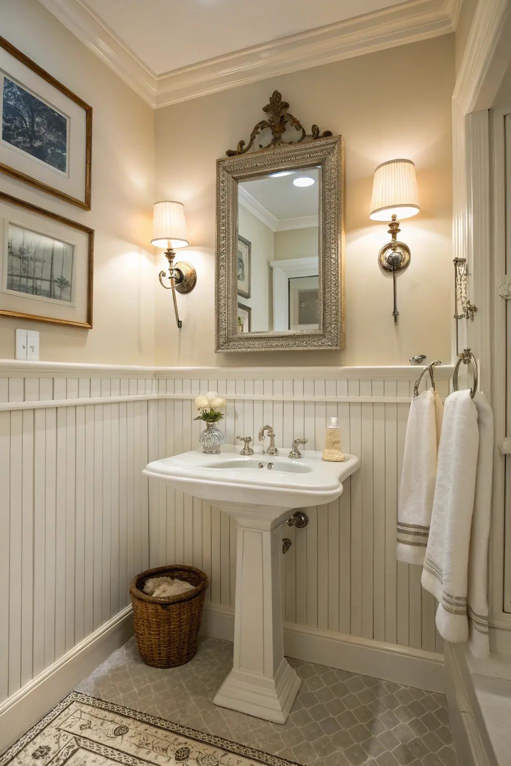 Pair raised paneling with sophisticated accents for a luxurious impression.