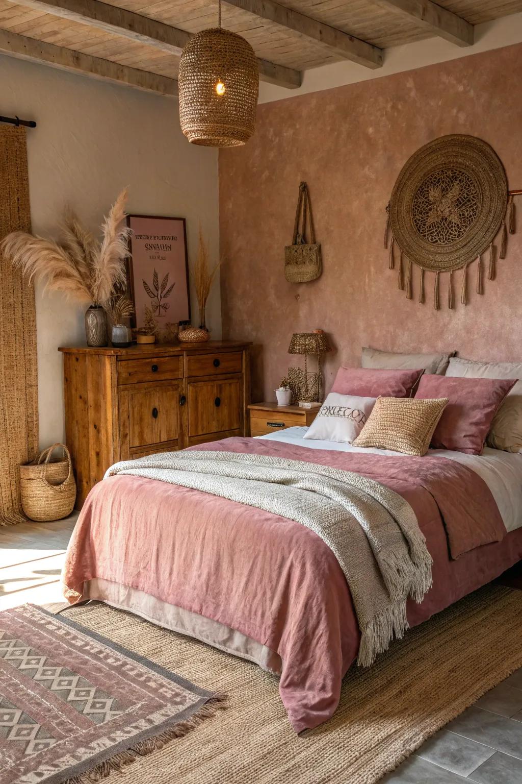 Design a snug setting with comforting earth tones.
