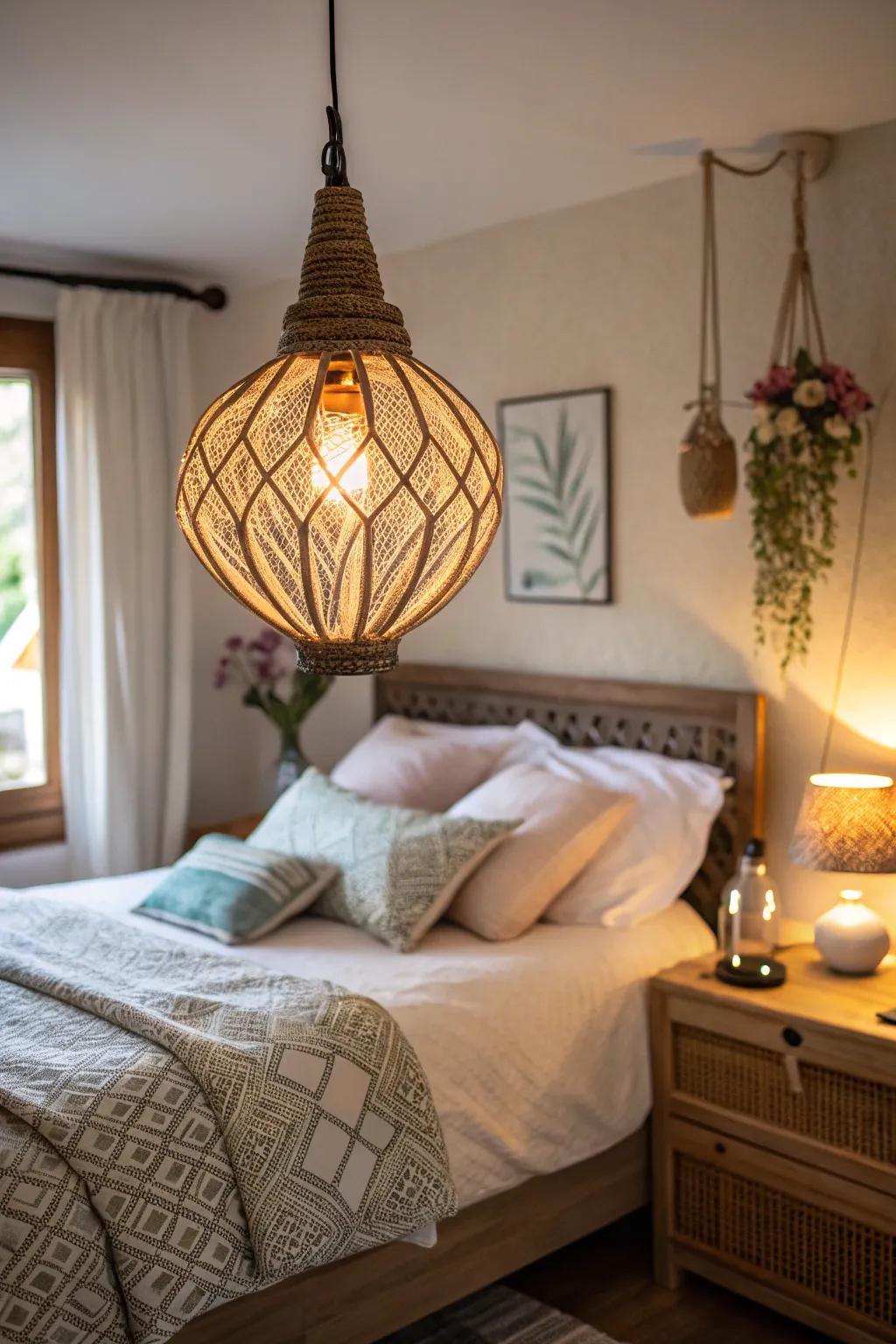 Ambient lighting and style is achieved through the use of special light fixtures.