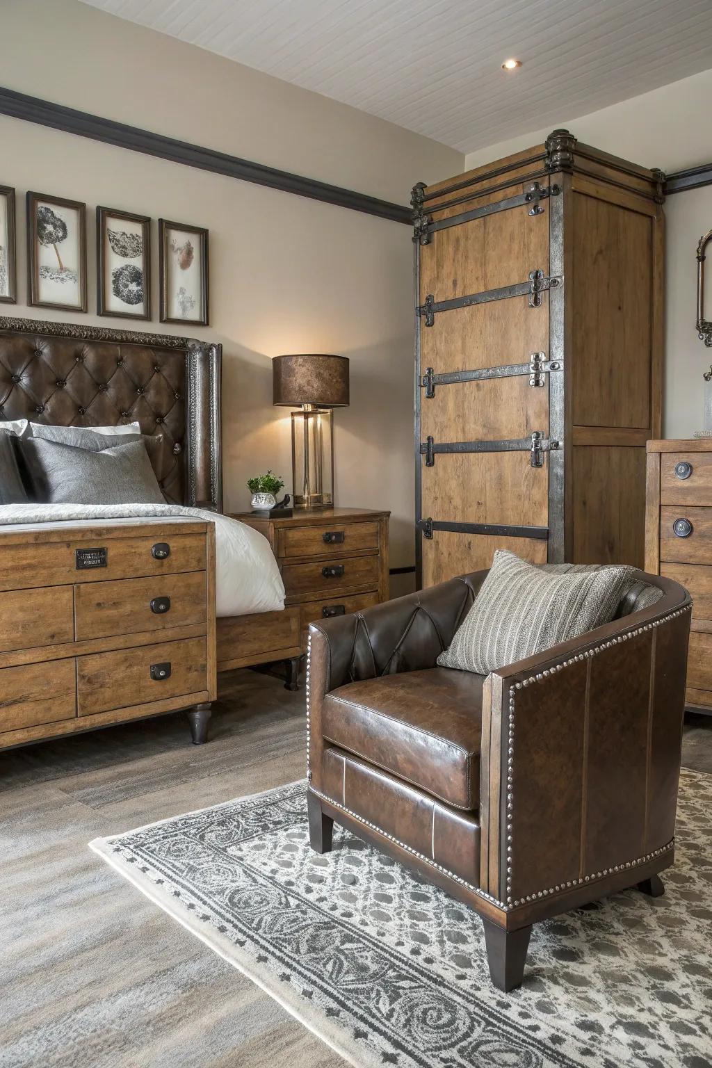 A balanced blend of textures results in a stylish and sturdy appearance.