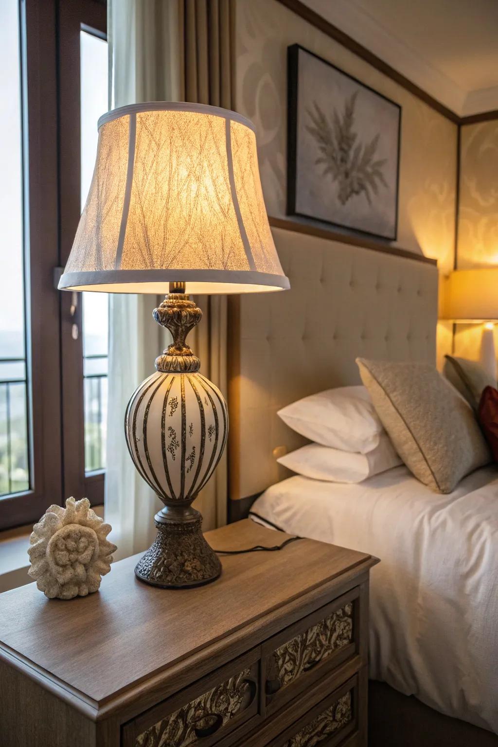 Artistic lamps add style and practicality to any space.