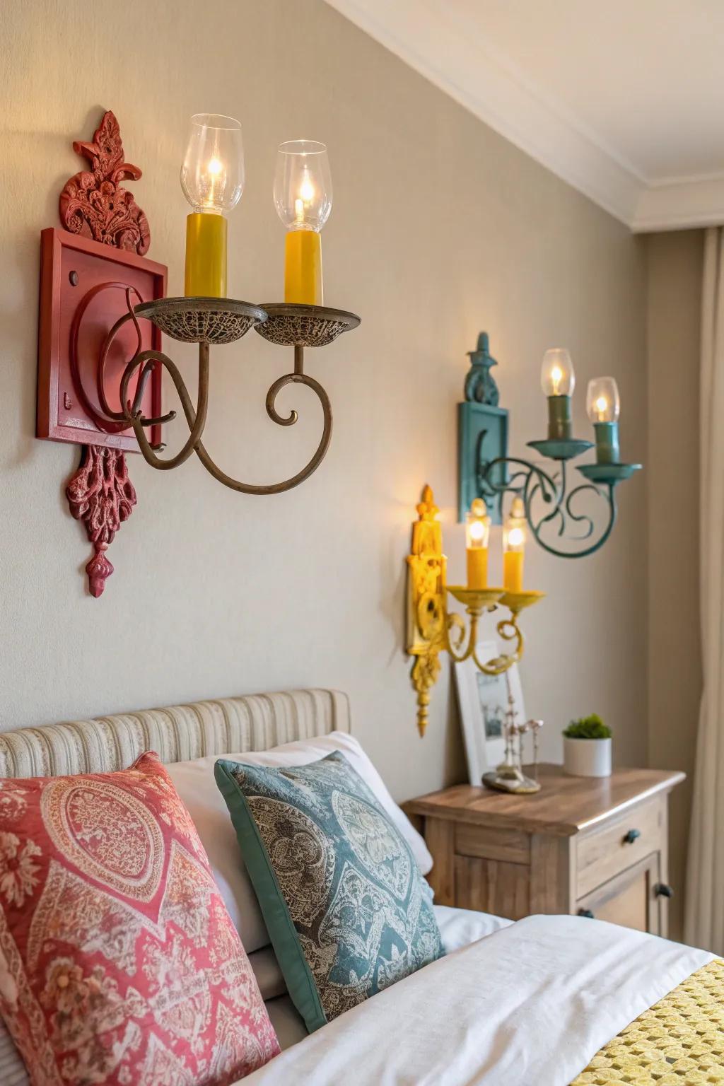 Vibrant lights introduce a fun splash of color.
