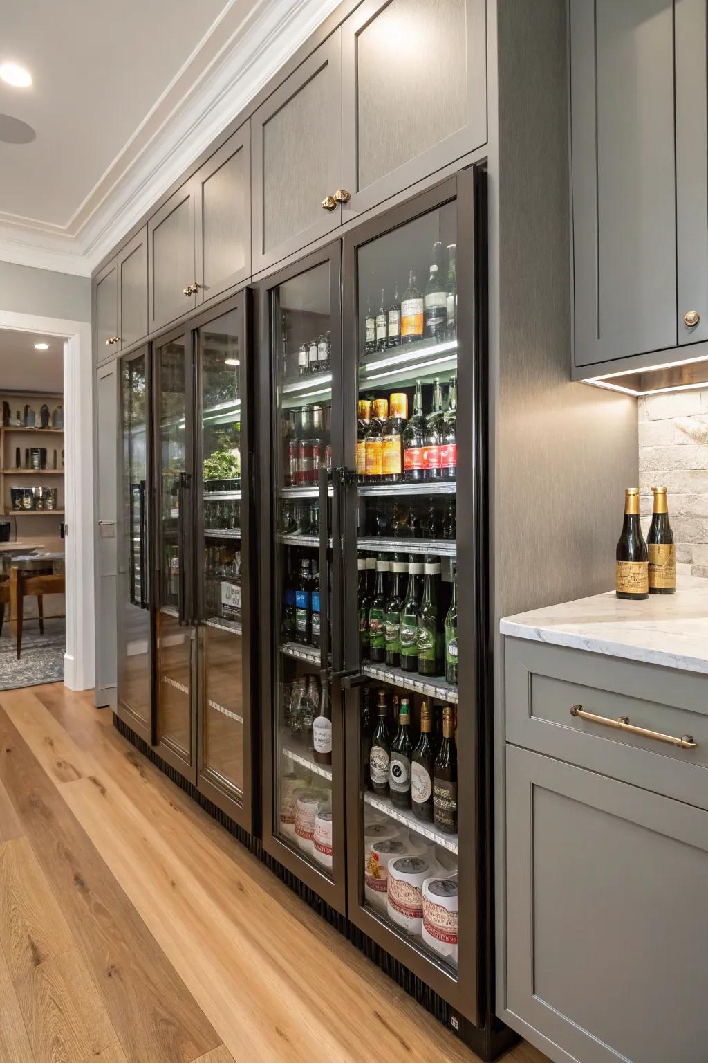 Tailored cooking area cupboards crafted for brew bottle safekeeping.