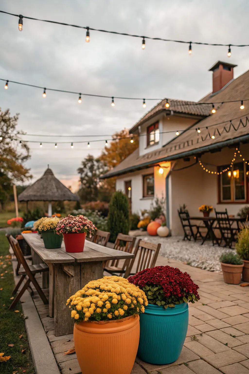 Extend the fall celebrations to your outdoor spaces through charming decorations.