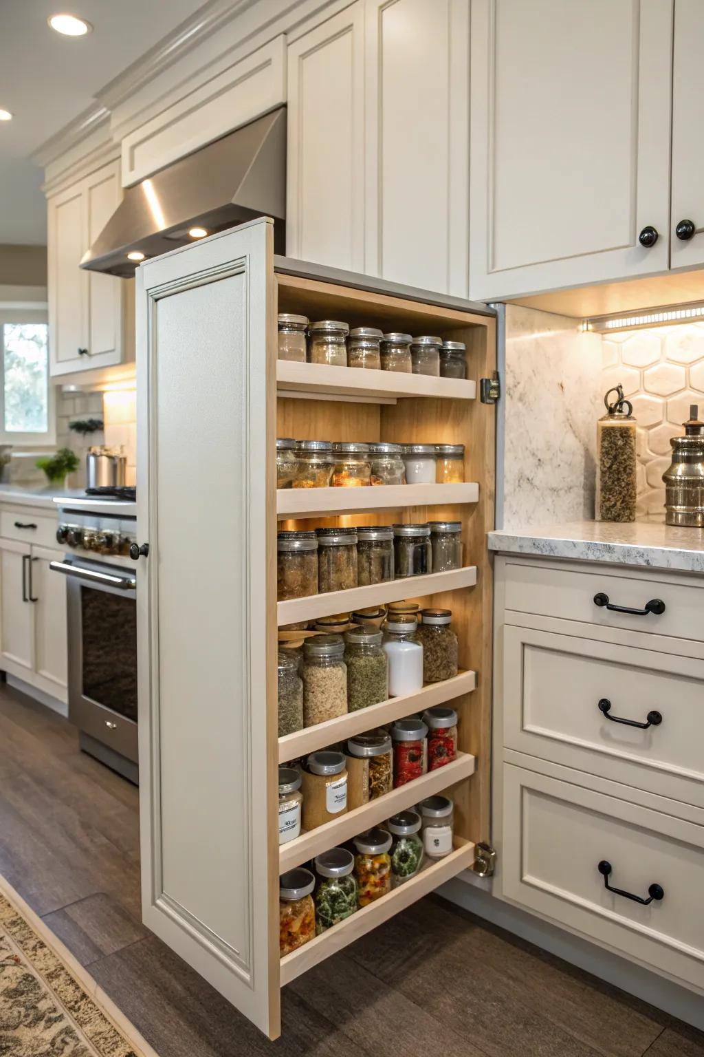 Bespoke fittings for a seamless kitchen appearance.