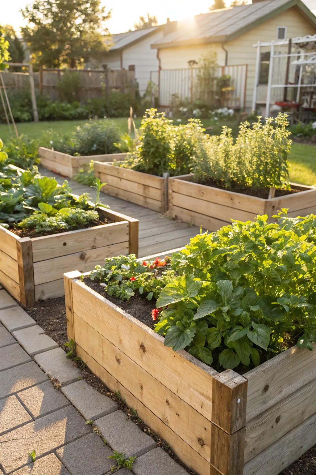 Black locust lumber guarantees long-lasting garden plots with minimal decay.