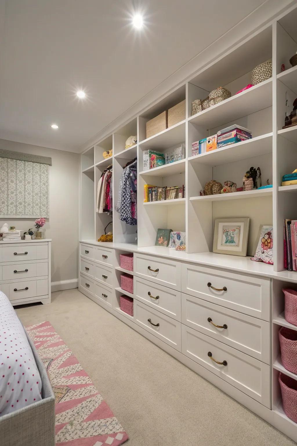 Effective storing alternatives to maintain the area mess-free.