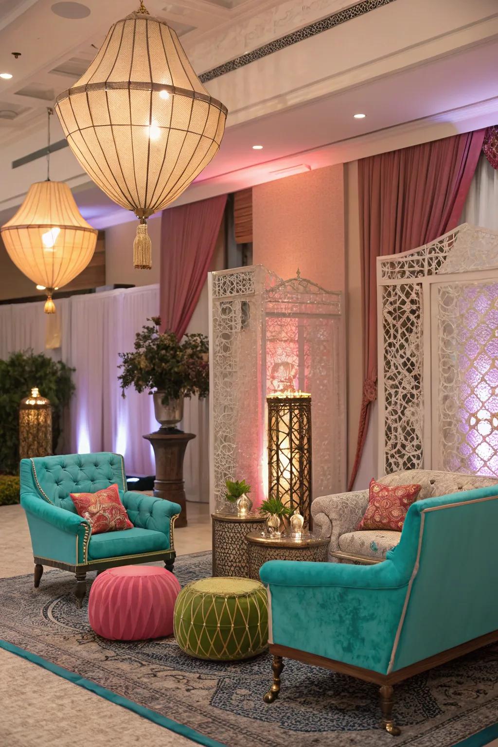 A themed party arrangement with a matching color scheme for a harmonious effect.