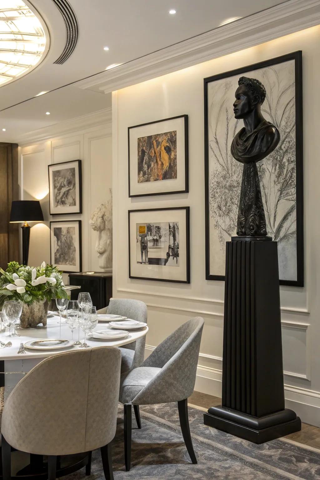 Skillful decor elevates the culinary space.