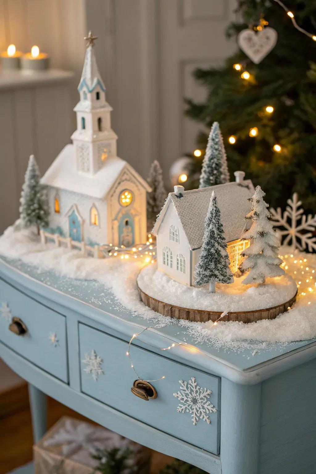 A captivating holiday hamlet delivers holiday jubilation to any chamber.