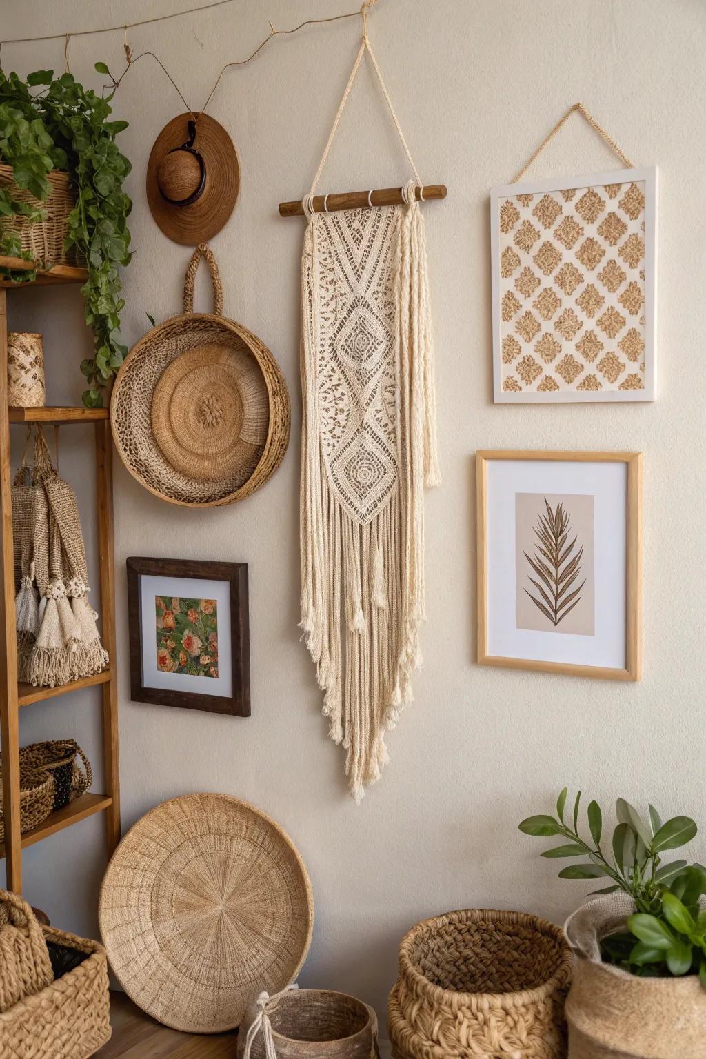 A balanced mixture of coordination and relaxation that reflects the spirit of boho decor.