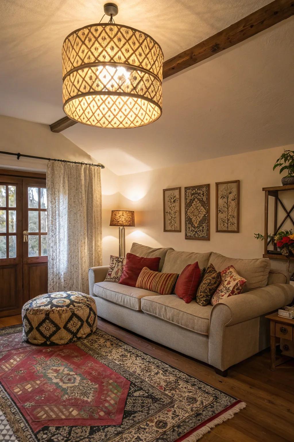 Fabric shades foster an inviting, cozy atmosphere.