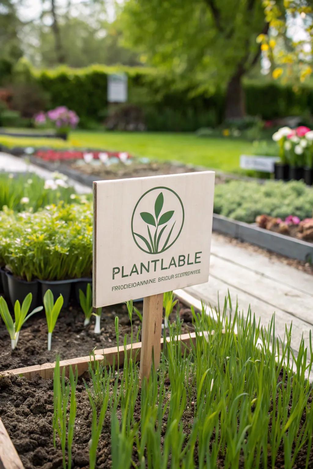 Grow signs combine branding with ecological awareness.