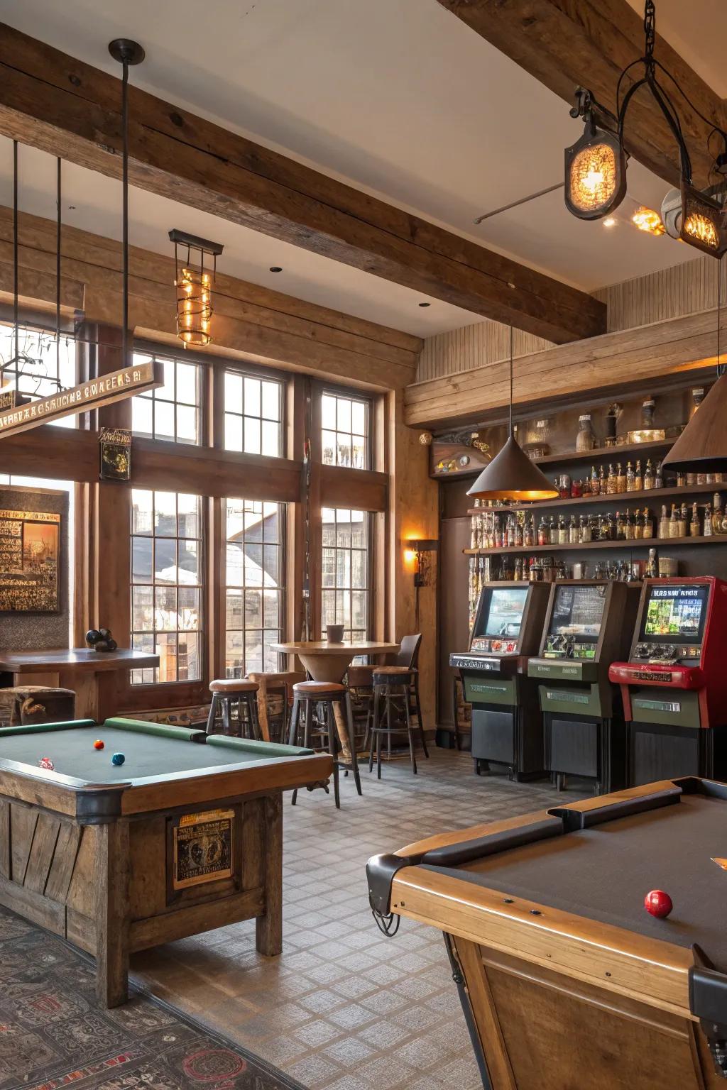 A bar zone introduces ease and flair to your game space.