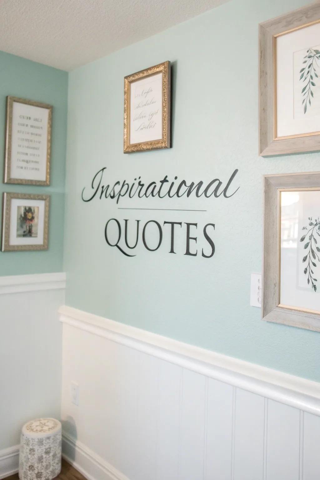 Find daily inspiration with quotes in your peaceful nook.
